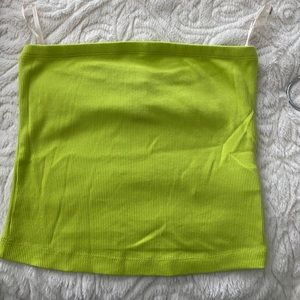 Neon yellow/green tube top